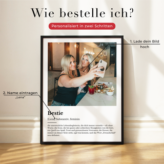 Personalisiertes Poster – Definition Bestie