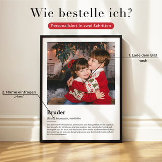 Personalisiertes Poster – Definition Bruder