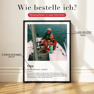 Personalisiertes Poster – Definition Opa