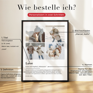 Personalisiertes Poster – 4 Foto Definition