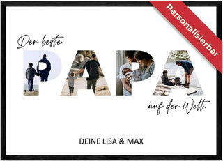 Personalisiertes Poster – Foto Collage Papa