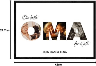 Personalisiertes Poster – Foto Collage OMA