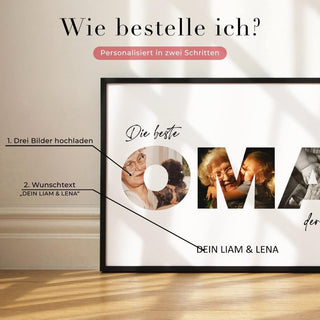Personalisiertes Poster – Foto Collage OMA