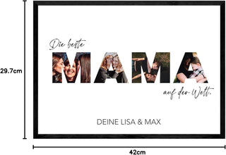 Personalisiertes Poster – Foto Collage Mama