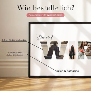 Personalisiertes Poster – Foto Collage WIR