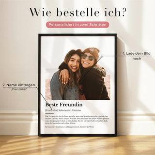 Personalisiertes Poster – Definition Beste Freundin