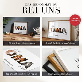 Personalisiertes Poster – Foto Collage OMA