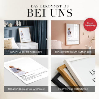 Personalisiertes Poster – Definition Papa