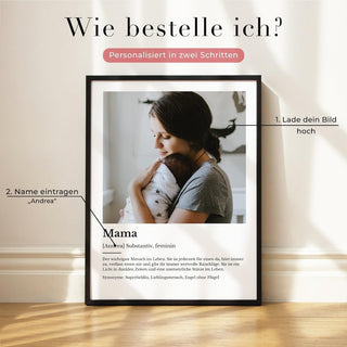 Personalisiertes Poster – Definition Mama