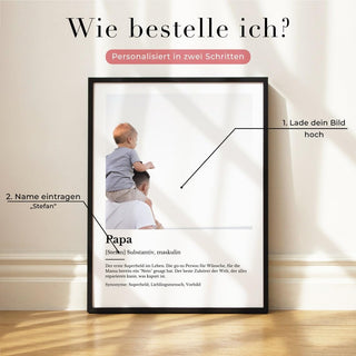 Personalisiertes Poster – Definition Papa