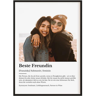 Personalisiertes Poster – Definition Beste Freundin