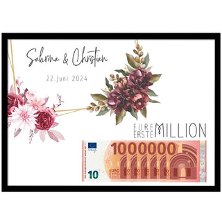 Personalisiertes Poster – Geldgeschenk Hochzeit Erste Million