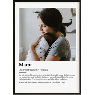 Personalisiertes Poster – Definition Mama