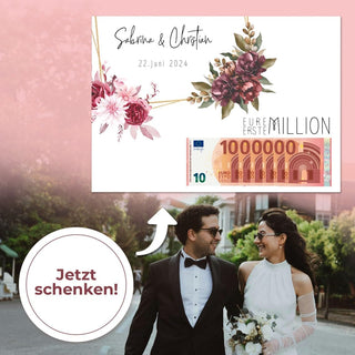 Personalisiertes Poster – Geldgeschenk Hochzeit Erste Million