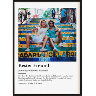 Personalisiertes Poster – Definition Bester Freund
