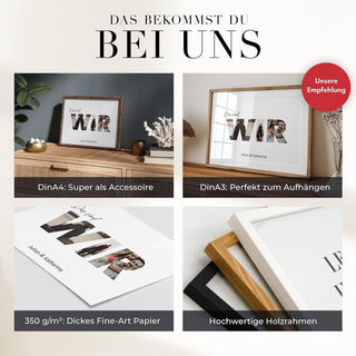 Personalisiertes Poster – Foto Collage WIR
