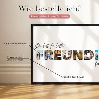 Personalisiertes Poster – Foto Collage FREUNDIN