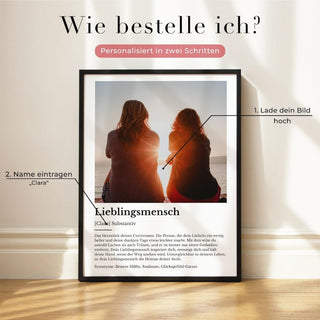 Personalisiertes Poster – Definition Lieblingsmensch