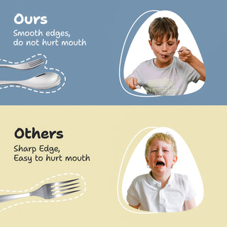 WMF Kinderbesteck mit Namensgravur, 4-teiliges Set aus Edelstahl, Tiere-Motif