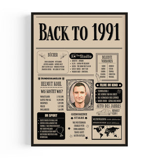 Personalisiertes Poster – Back to 1991