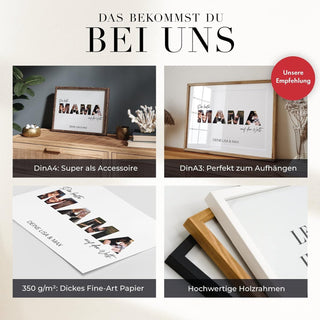 Personalisiertes Poster – Foto Collage Mama