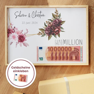Personalisiertes Poster – Geldgeschenk Hochzeit Erste Million