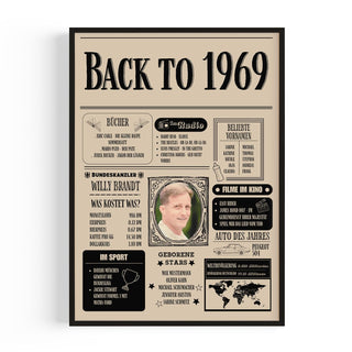 Personalisiertes Poster – Back to 1969