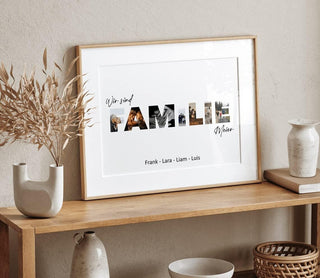 Personalisiertes Poster – Foto Collage Familie