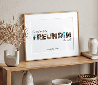 Personalisiertes Poster – Foto Collage FREUNDIN
