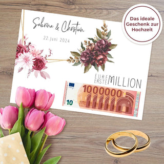 Personalisiertes Poster – Geldgeschenk Hochzeit Erste Million