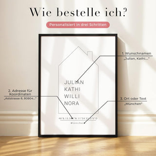 Personalisiertes Poster – Home Koordinaten
