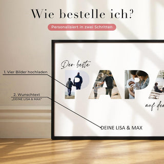 Personalisiertes Poster – Foto Collage Papa