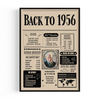 Personalisiertes Poster – Back to 1956