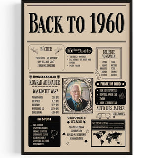 Personalisiertes Poster – Back to 1960