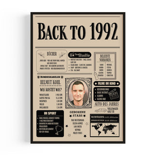 Personalisiertes Poster – Back to 1992