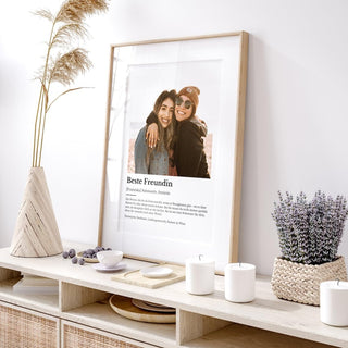 Personalisiertes Poster – Definition Beste Freundin