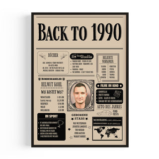 Personalisiertes Poster – Back to 1990