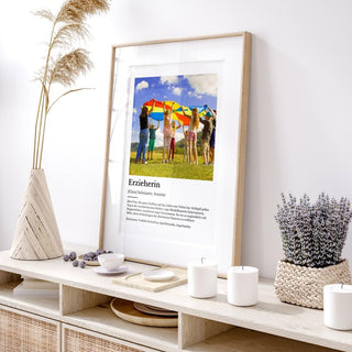 Personalisiertes Poster – Definition Erzieherin