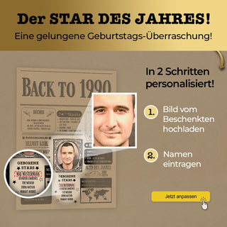 Personalisiertes Poster – Back to 1990