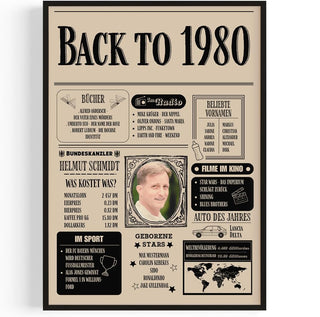 Personalisiertes Poster – Back to 1985