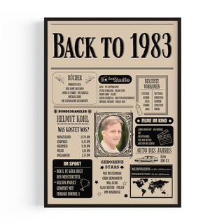 Personalisiertes Poster – Back to 1983