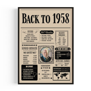 Personalisiertes Poster – Back to 1958