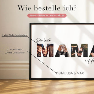 Personalisiertes Poster – Foto Collage Mama