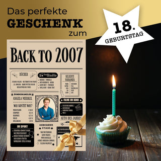 Personalisiertes Poster – Back to 2007 mit Foto