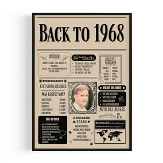 Personalisiertes Poster – Back to 1968