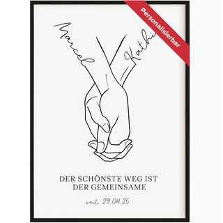 Personalisiertes Poster – Hand in Hand