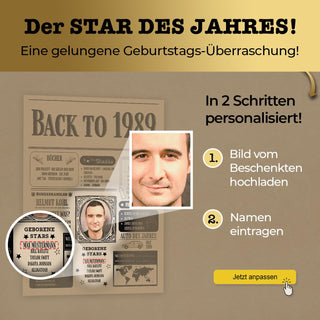 Personalisiertes Poster – Back to 1989