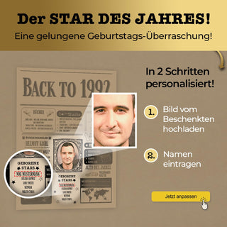 Personalisiertes Poster – Back to 1992