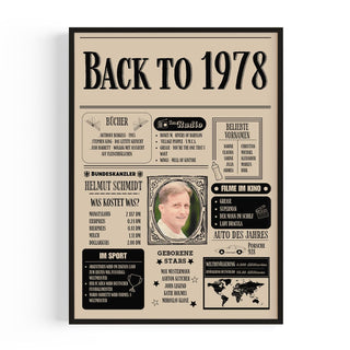 Personalisiertes Poster – Back to 1978