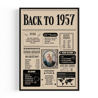 Personalisiertes Poster – Back to 1957